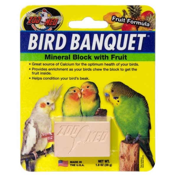 ZooMed Bird Banquet Fruit Mineral Block Small 1 ZooMed Bird Banquet Fruit Mineral Block Small