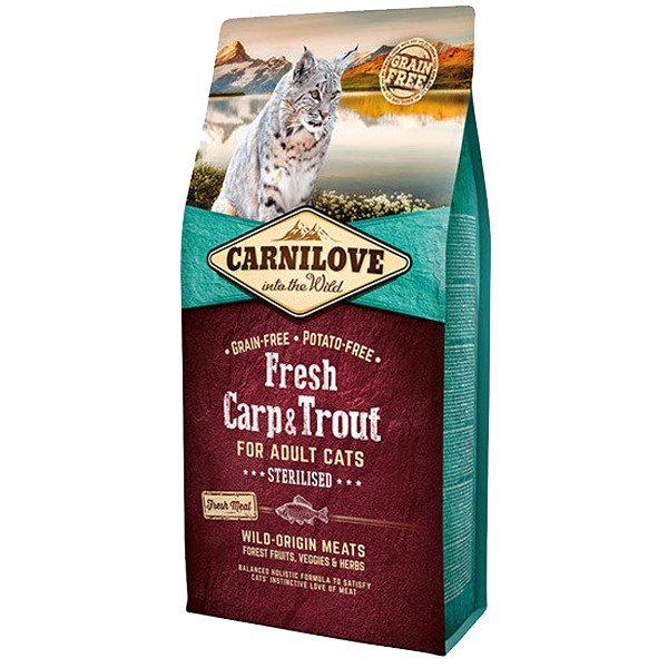 Carnilove Carp & Trout Adult 2kg Dry Cat Food 1 Carnilove Carp & Trout Adult 2kg Dry Cat Food