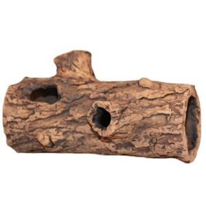 Ceramic Nature Log Med With 2 Boughs