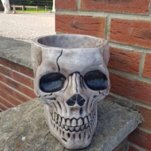 Skull Stone Planter 22cm