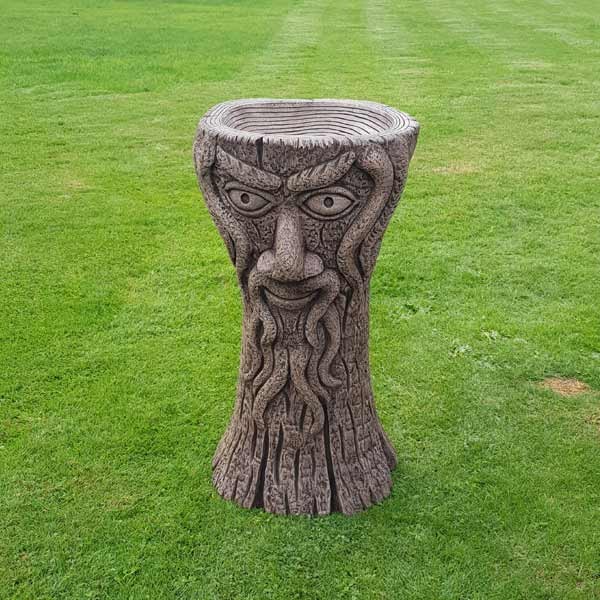Green Man Stone Bird Bath 63cm 2 Green Man Stone Bird Bath 63cm - Image 2