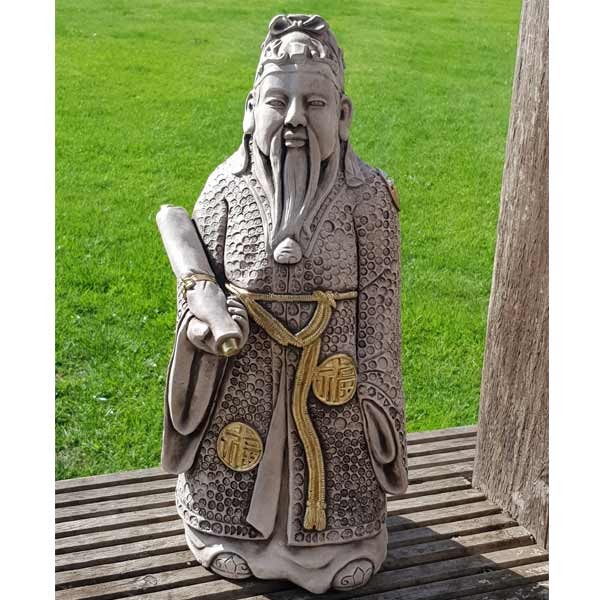 Yoko Oriental Man Stone Garden Ornament 40cm 1 Yoko Oriental Man Stone Garden Ornament 40cm