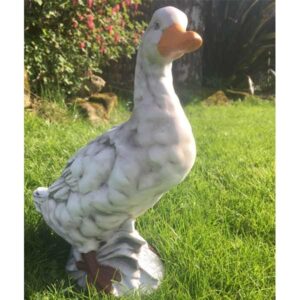 Teal Duck Stone Garden Ornament 28cm