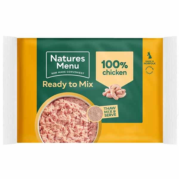 Natures Menu Ready to Mix Minced Chicken Block for Adult Dogs 400g 1 Natures Menu Ready to Mix Minced Chicken Block for Adult Dogs 400g