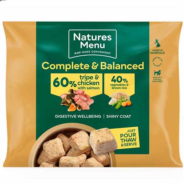 Natures Menu Complete & Balanced 60/40 Tripe & Chicken Nuggets for Adult Dogs 1kg 1 Natures Menu Complete & Balanced 60/40 Tripe & Chicken Nuggets for Adult Dogs 1kg