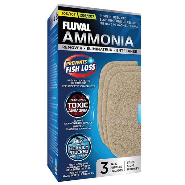 Fluval Ammonia Remover Pad 3-pk 107/207 1 Fluval Ammonia Remover Pad 3-pk 107/207