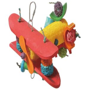 Adventure Bound Bamboo Airplane Parrot Toy