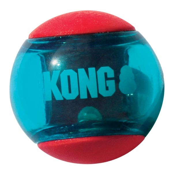 KONG Squeezz Action Ball Red 3 Pack Small Dog Toy 3 KONG Squeezz Action Ball Red 3 Pack Small Dog Toy - Image 3