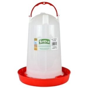 Supa Red and White Plastic Poultry Drinker 3 Litres