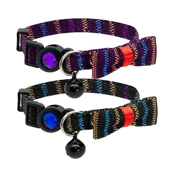 Cat Circus Glitzy Bow Print Safety Cat Collar (Assorted) 2 Cat Circus Glitzy Bow Print Safety Cat Collar (Assorted) - Image 2