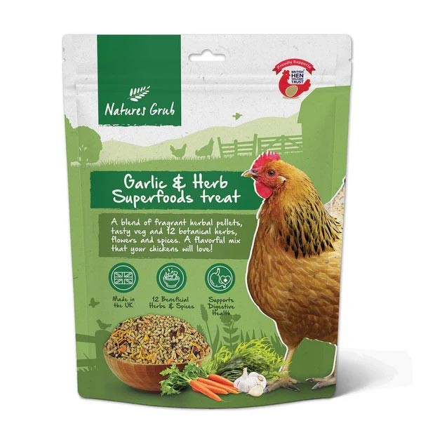 Natures Grub Superfood Poultry Treat Garlic & Herb 600g 1 Natures Grub Superfood Poultry Treat Garlic & Herb 600g