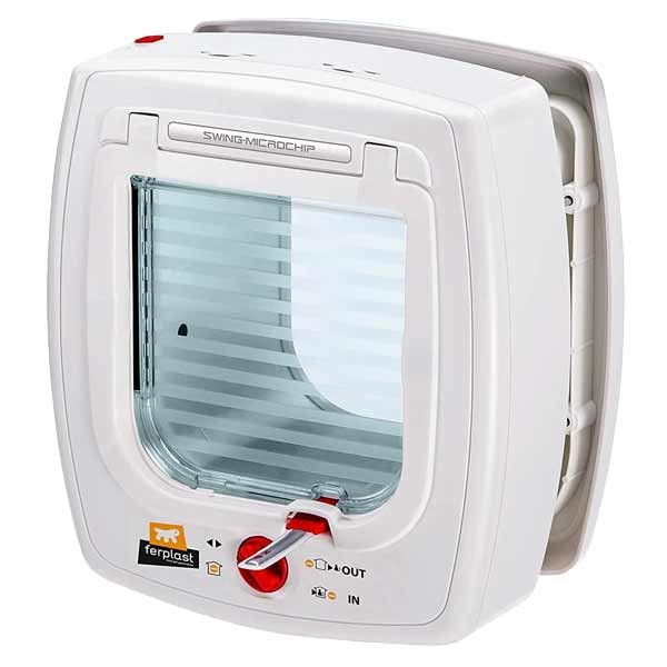 Ferplast Swing Microchip Opening System Cat Flap White 1 Ferplast Swing Microchip Opening System Cat Flap White
