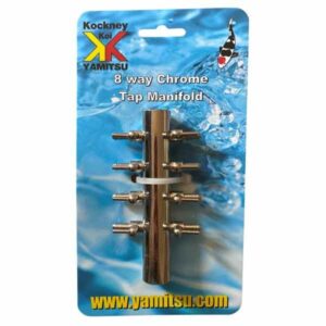 Kockney Koi Chrome 8 Tap Gang Valves for Air Pumps