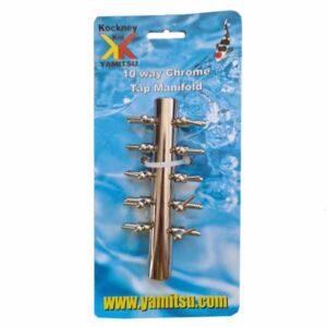 Kockney Koi Chrome 10 Tap Gang Valves for Air Pumps