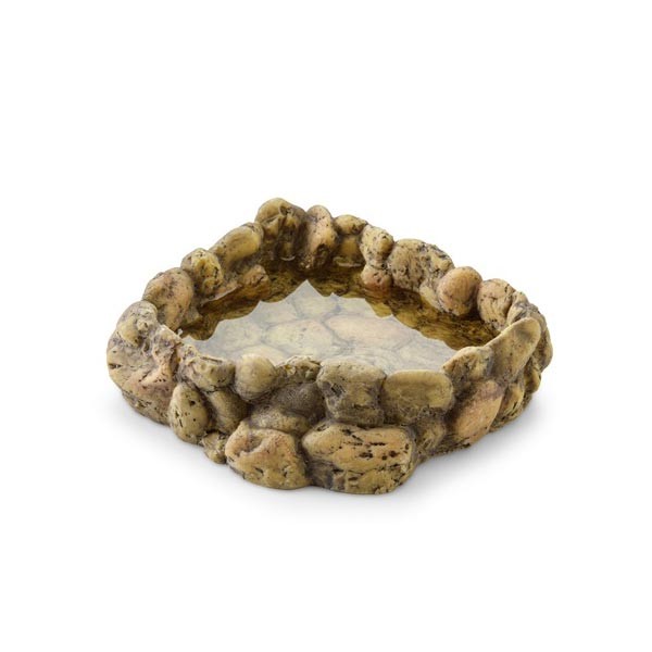 Exo Terra Corner Pebble Water Dish Large 1 Exo Terra Corner Pebble Water Dish Large