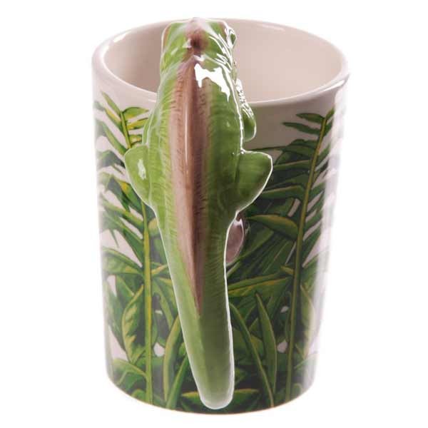 Chameleon Shaped Handle Ceramic Mug With Decal 2 Chameleon Shaped Handle Ceramic Mug With Decal - Image 2