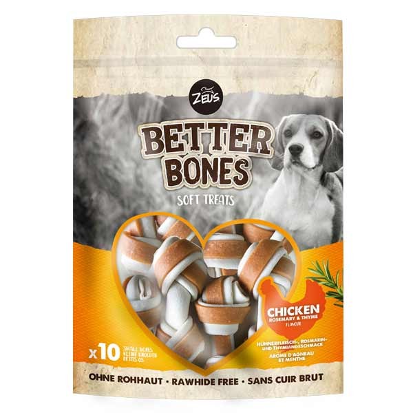 Zeus Better Bones Chicken & Rosemary Small Bones 10 Pack Dog Treat 1 Zeus Better Bones Chicken & Rosemary Small Bones 10 Pack Dog Treat