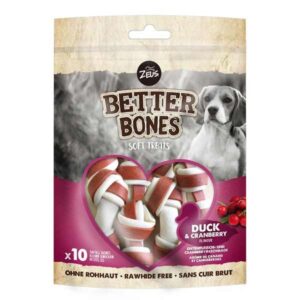 Zeus Better Bones Duck & Cranberry Small Bones 10 Pack Dog Treat