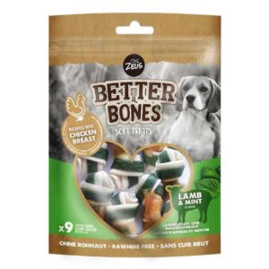 Zeus Better Bones Lamb & Mint Wrapped Bones 9 Pack Dog Treat