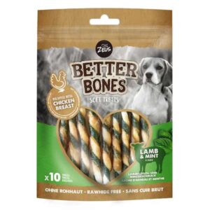Zeus Better Bones Lamb & Mint Wrapped Twists 10 Pack Dog Treat