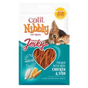 Catit Nibbly Jerky Chicken & Fish 30g Cat Treat