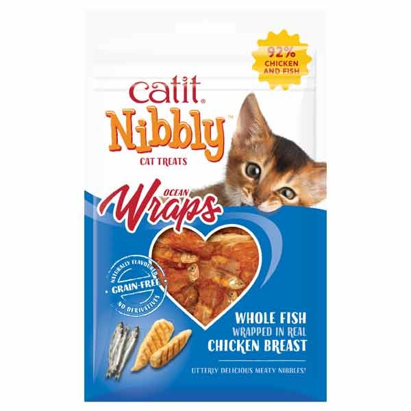 Catit Nibbly Wraps Chicken & Fish 30g Cat Treat 1 Catit Nibbly Wraps Chicken & Fish 30g Cat Treat