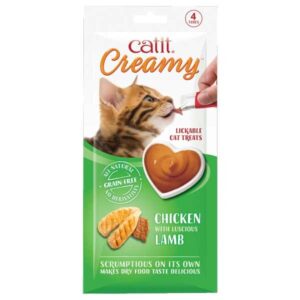 Catit Creamy Chicken with Lamb 4x10g Cat Treat