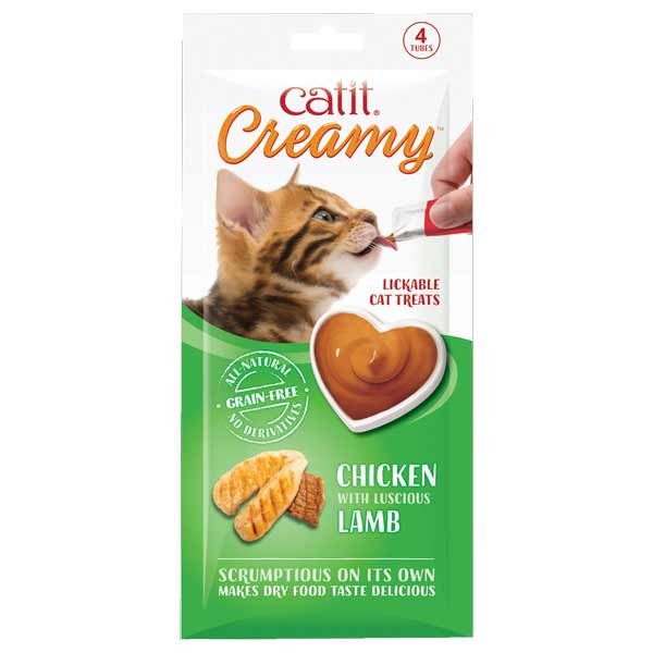 Catit Creamy Chicken with Lamb 4x10g Cat Treat