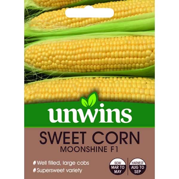 Unwins Sweet Corn Moonshine F1 Seeds 1 Unwins Sweet Corn Moonshine F1 Seeds
