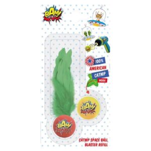 Bam! Catnip Pop Gun Ball & Feather Ball Duo Cat Toy