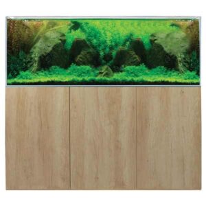 AquaSys 395 Natural Nebraska Oak Aquarium & Cabinet