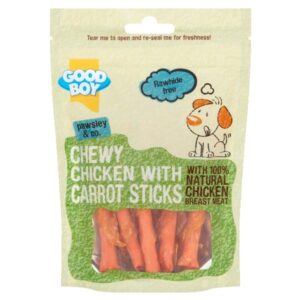 Good Boy Chewy Chicken With Carrot Sticks 90g Dog Treat