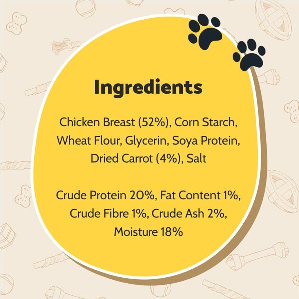 Good Boy Chewy Chicken With Carrot Sticks 320g Dog Treat 4 Good Boy Chewy Chicken With Carrot Sticks 320g Dog Treat - Image 4