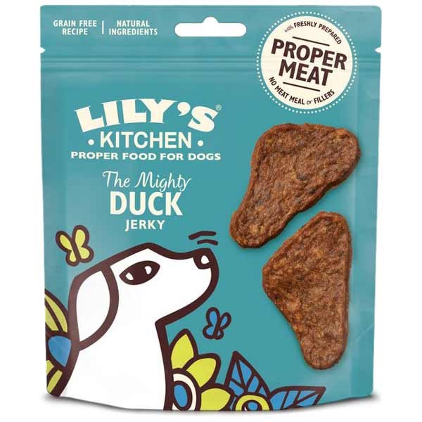 Lily's Kitchen Mighty Duck Mini Jerky 70g Dog Treat 1 Lily's Kitchen Mighty Duck Mini Jerky 70g Dog Treat