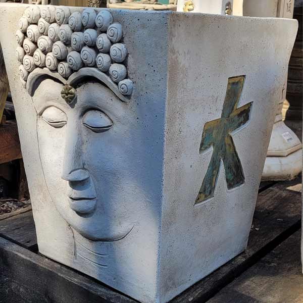 Buddha Pot Oriental Stone Planter (Large) 48cm 1 Buddha Pot Oriental Stone Planter (Large) 48cm