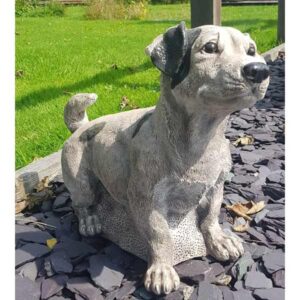 Jack Russell Dog Stone Garden Ornament 33cm