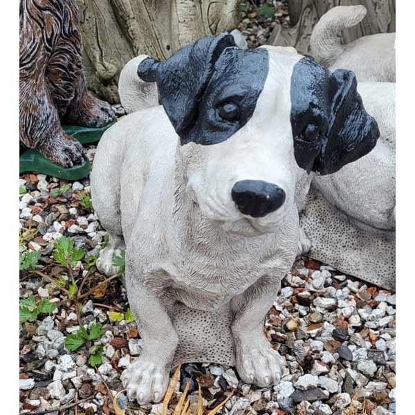 Jack Russell Dog Stone Garden Ornament 33cm 2 Jack Russell Dog Stone Garden Ornament 33cm - Image 2