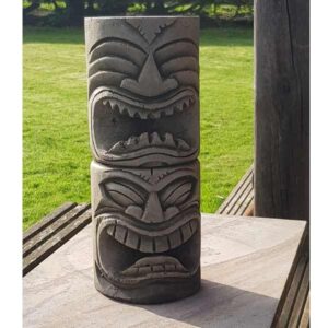 Tiki Statue Stone Garden Ornament (Small) 30cm