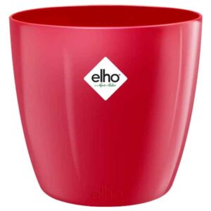 Elho Brussels Diamond Round Lovely Red 14cm Flower Pot