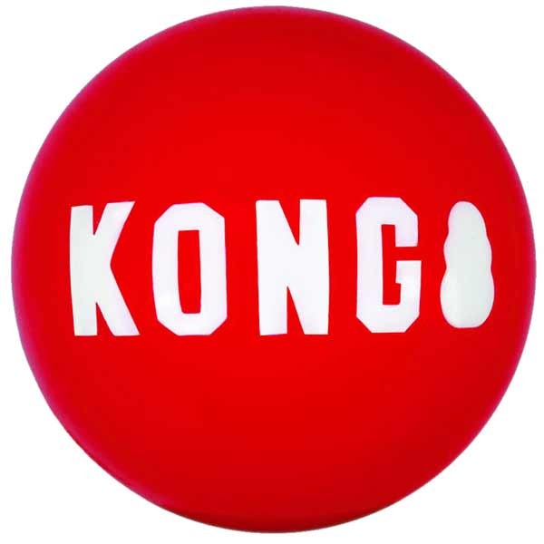 KONG Signature Ball 2 Pack Medium Dog Toy 3 KONG Signature Ball 2 Pack Medium Dog Toy - Image 3