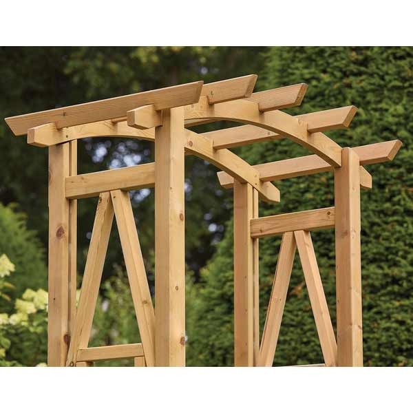 Woodshaw RHS Hanbury Arch with Planters 2 Woodshaw RHS Hanbury Arch with Planters - Image 2