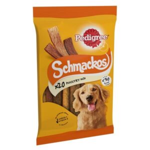 Pedigree Schmackos Poultry Mix 20 Pack Dog Treat