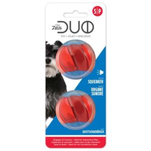 Zeus Duo Ball 5cm with Squeaker 2Pk