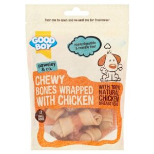 Good Boy Chewy Bones Wrapped with Chicken Small 7 Dog Treat