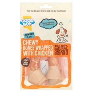 Good Boy Chewy Bones Wrapped with Chicken Large 2 Dog Treat