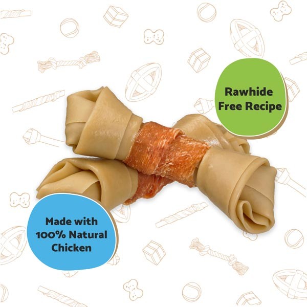 Good Boy Chewy Bones Wrapped with Chicken Large 2 Dog Treat 2 Good Boy Chewy Bones Wrapped with Chicken Large 2 Dog Treat - Image 2