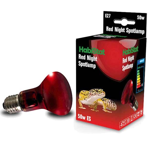 HabiStat Red Night Spotlamp Screw 50 Watt 1 HabiStat Red Night Spotlamp Screw 50 Watt