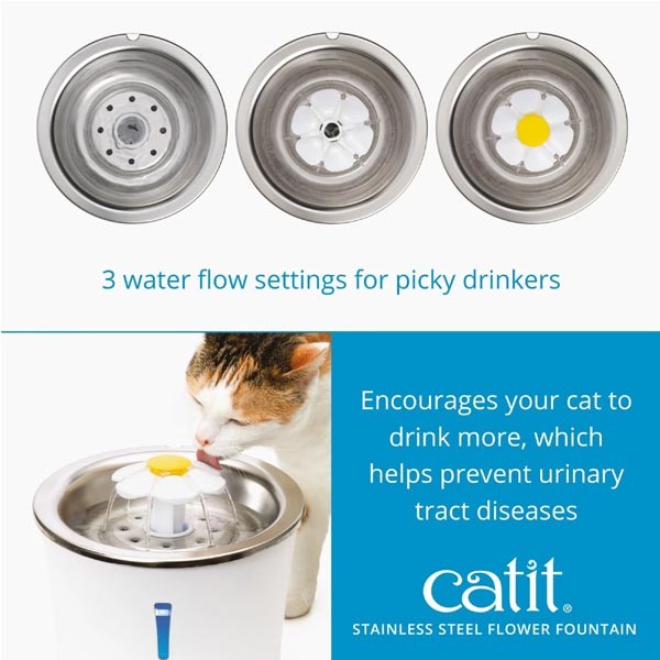Catit Flower Fountain Stainless Steel 3 Litres 3 Catit Flower Fountain Stainless Steel 3 Litres - Image 3