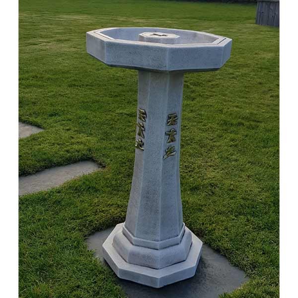 Oriental Stone Bird Bath 76cm 1 Oriental Stone Bird Bath 76cm