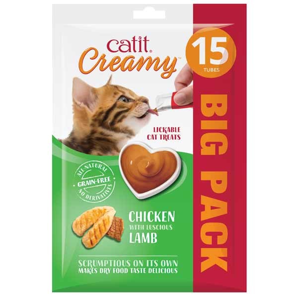 Catit Creamy Chicken with Lamb 15x10g Cat Treat 1 Catit Creamy Chicken with Lamb 15x10g Cat Treat